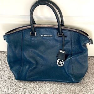 Leather blue  michae michael kors satchel